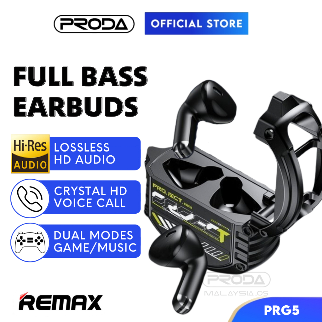 REMAX High Quality Gaming Earbuds Super Bass No Delay Bluetooth HD Earphone  TWS True Full Wireless Blutooth Android PRG5 | Shopee Malaysia