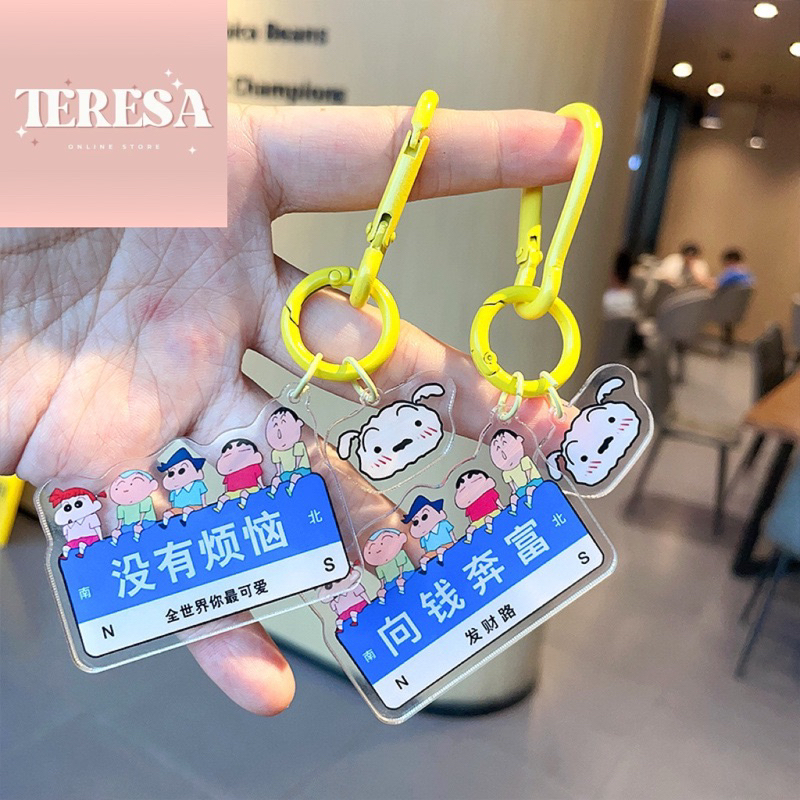 【TERESA】A103 Rantai Kunci Akrilik Kartun Comel｜Crayon Shin-chan Cartoon ...