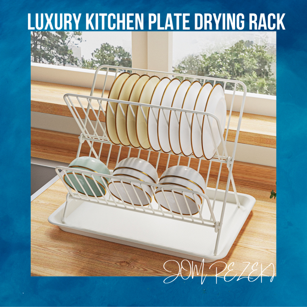 JOM Luxury Portable Home Multi-Scene Dish Rack Kitchen Rak Pinggan ...