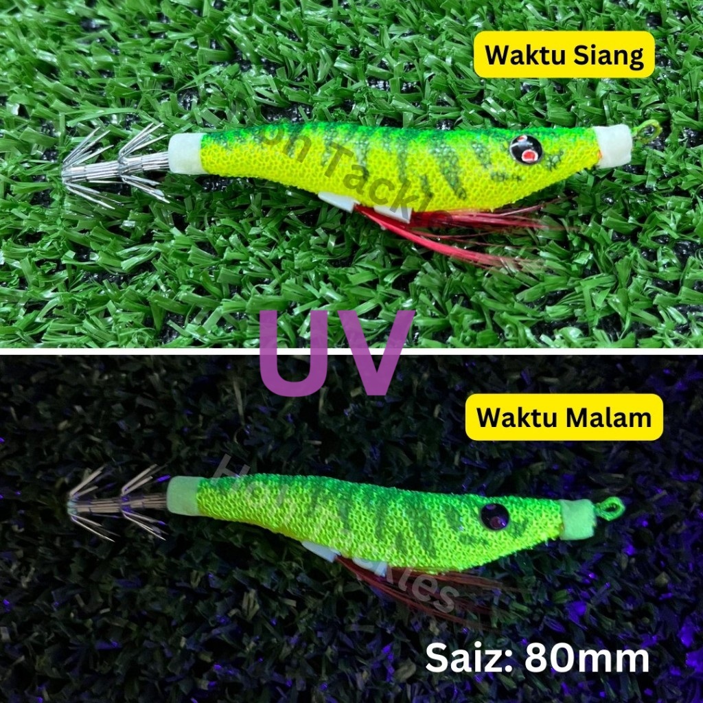 CLONE EZ SLIM CANDAT SOTONG 80mm / 95mm 5g / 6g Squid Jig lure Luminous