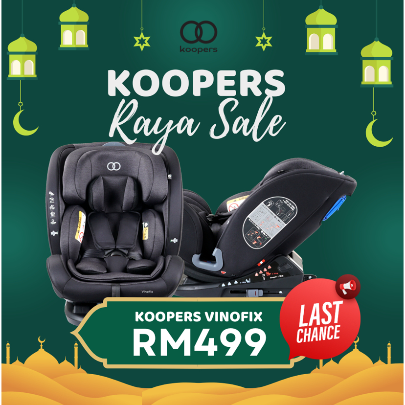 Koopers Vinofix Isofix Baby Car Seat ECE R44/04 Approved (0 to 36 Kgs