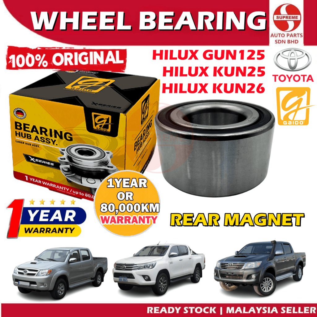 S2U Gaido Rear Wheel Bearing Hub Toyota Hilux GUN125 GUN126 KUN25 KUN26 ...