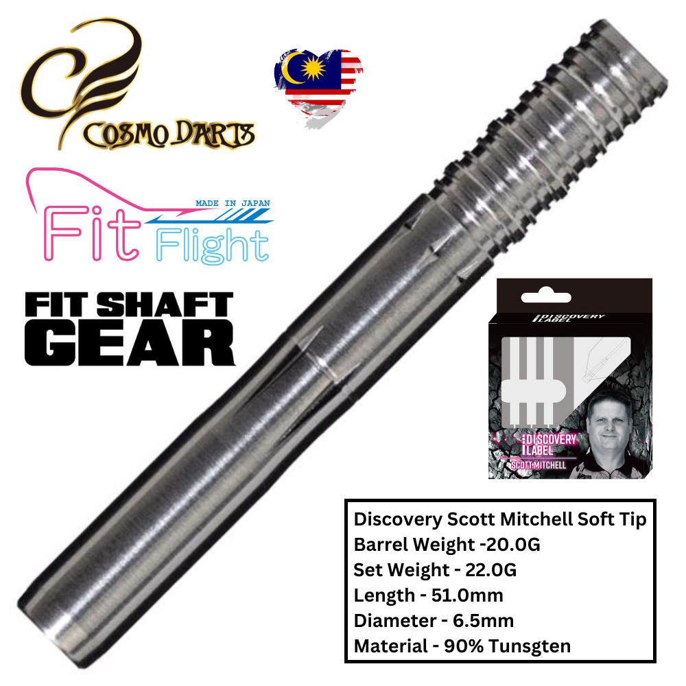 Cosmo Dart Soft Tip Dart - DISCOVERY LABEL - Scott Mitchell (BARREL ...