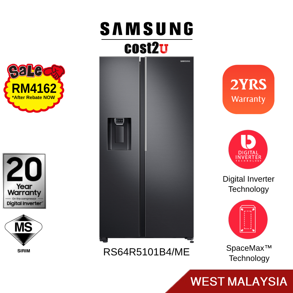 [Seller Delivery] Samsung 660L Inverter Side by Side Refrigerator
