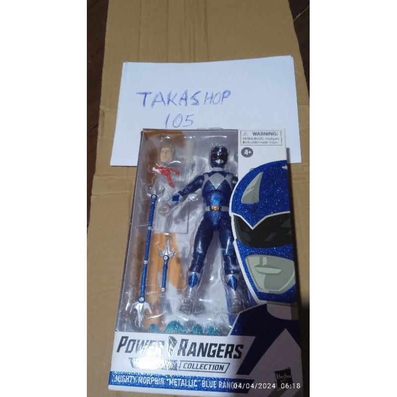 Power Rangers Lightning Collection Mighty Morphin Metallic Blue Ranger ...