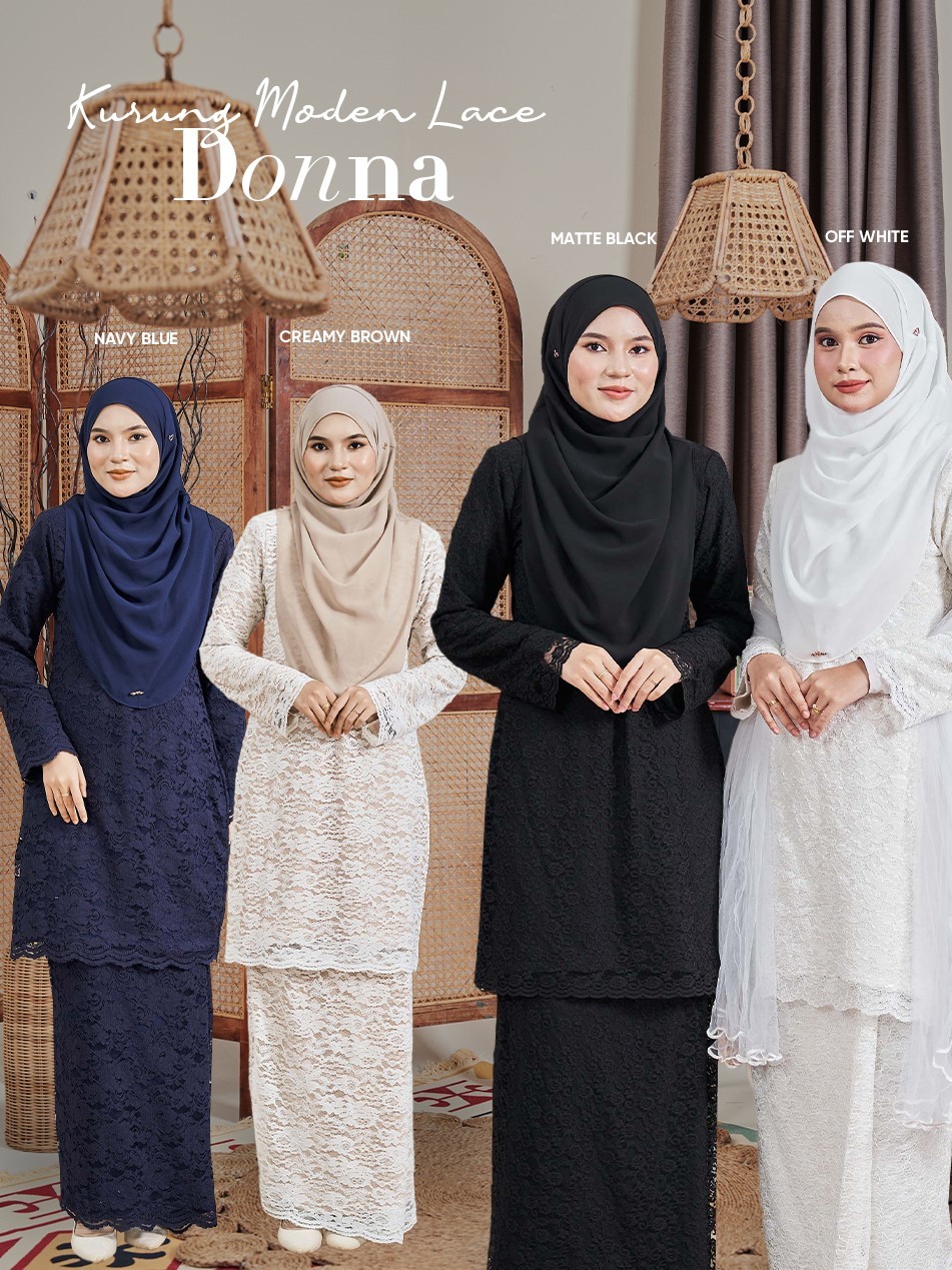 BAJU KURUNG LACE DONNA BY LUVLA / BAJU KURUNG LACE MUSLIMAH SULTANAH ...