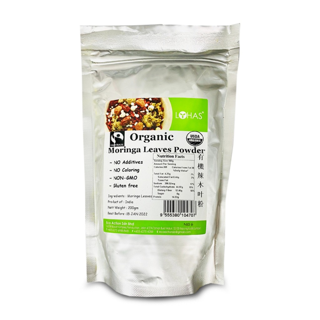 Eco Action Organic Moringa Leave powder - 200gm | Shopee Malaysia