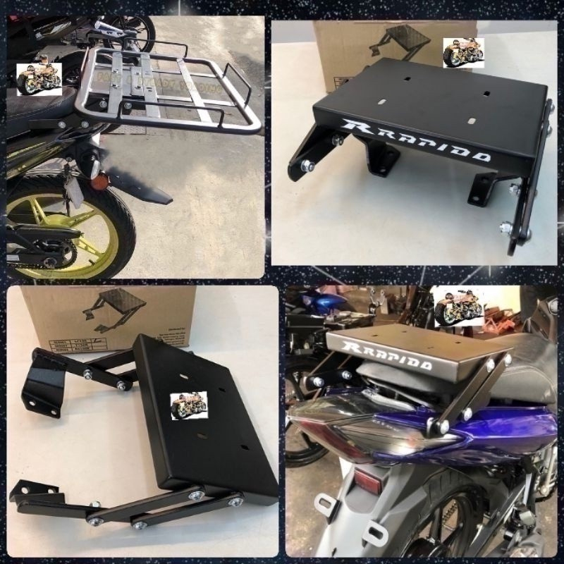 RAPIDO ADJUSTABLE REAR RACK LC135/RS150R/Y15ZR/SYM VF3I/EX5110-FI ...