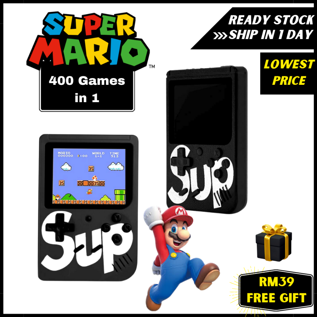 400 Games Box Retro Mini Gameboy Console Emulator Built-in Portable SUP  Super Mario Uno Monopoly Cluedo Exploding Kitten | Shopee Malaysia