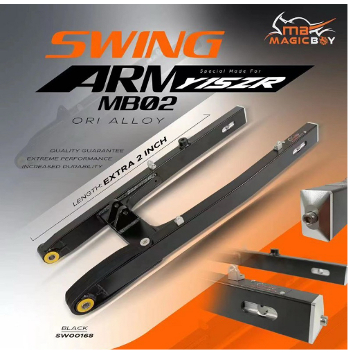 Magic Boy Mb02 Std Cutting Ori Alloy Swing Arm Y15zr Y16zr Y15 Y16 2inch Shopee Malaysia 8321