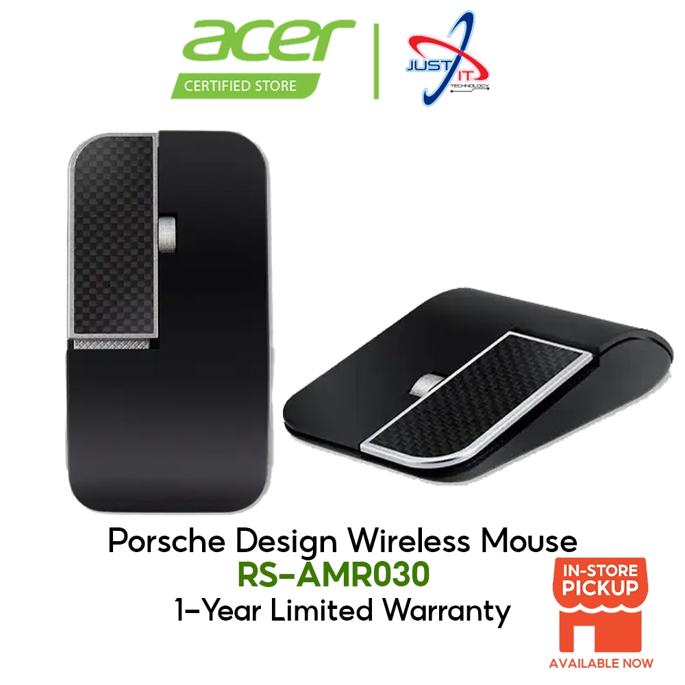 ACER RS-AMR030 PORSCHE DESIGN WIRELESS BLUETOOTH MOUSE - BLACK | Shopee ...