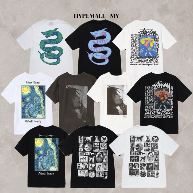 [100% Original] Stussy Graphic Tee Collection 22 (Serpent/CAMELLIAS ...