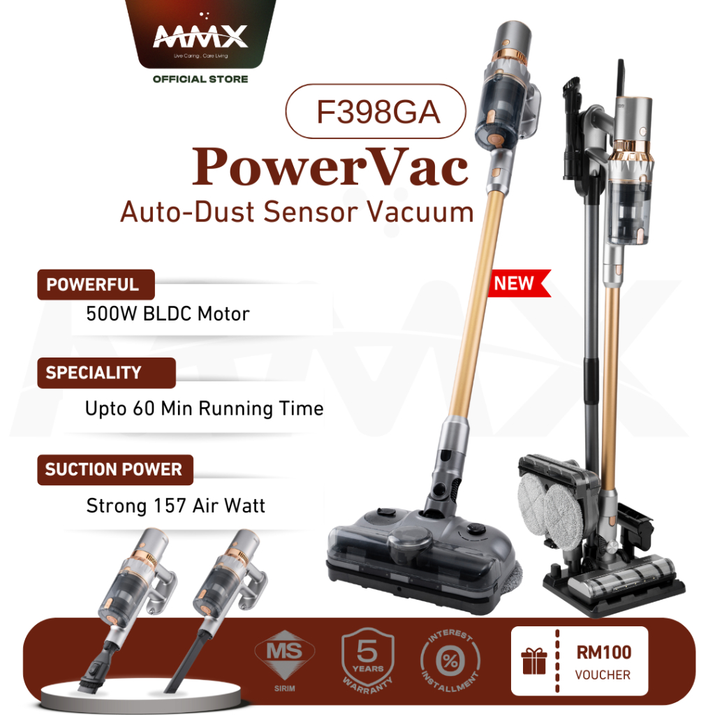 MMX PowerVac F398GA Advanced Auto Dust Sensor Vacuum Cleaner | Shopee ...