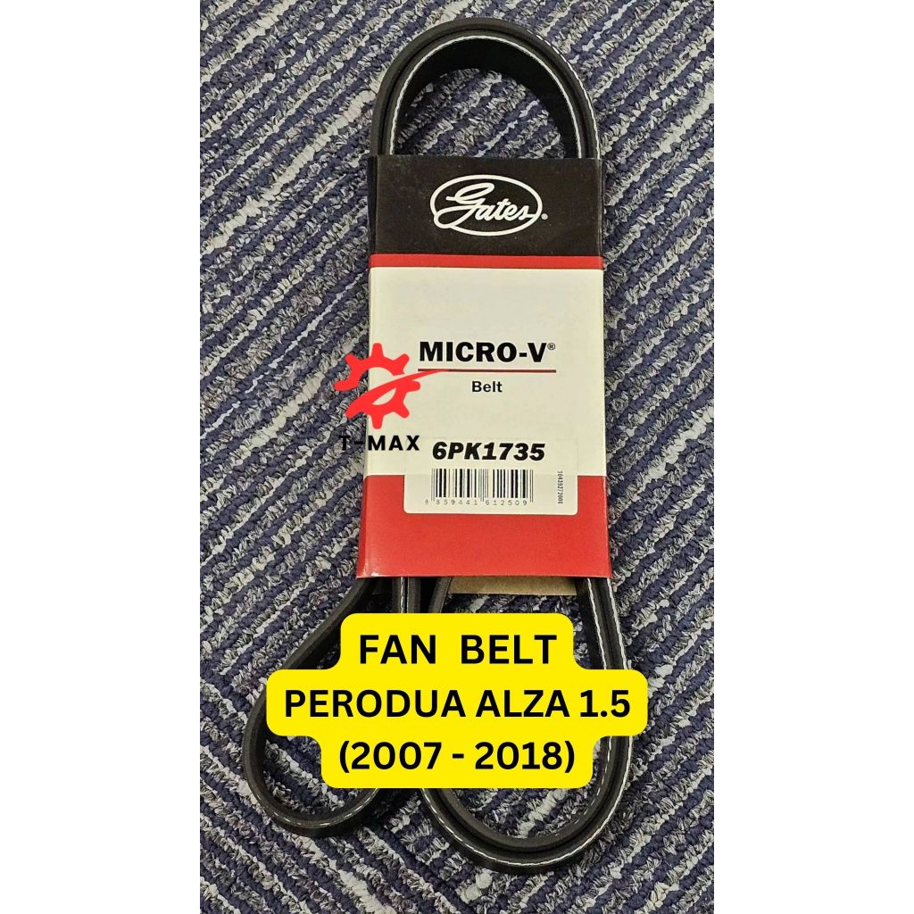 ( GATES ORIGINAL) PERODUA ALZA 1.5 (2007 - 2018) - 6PK1735 MICRO V-BELT ...