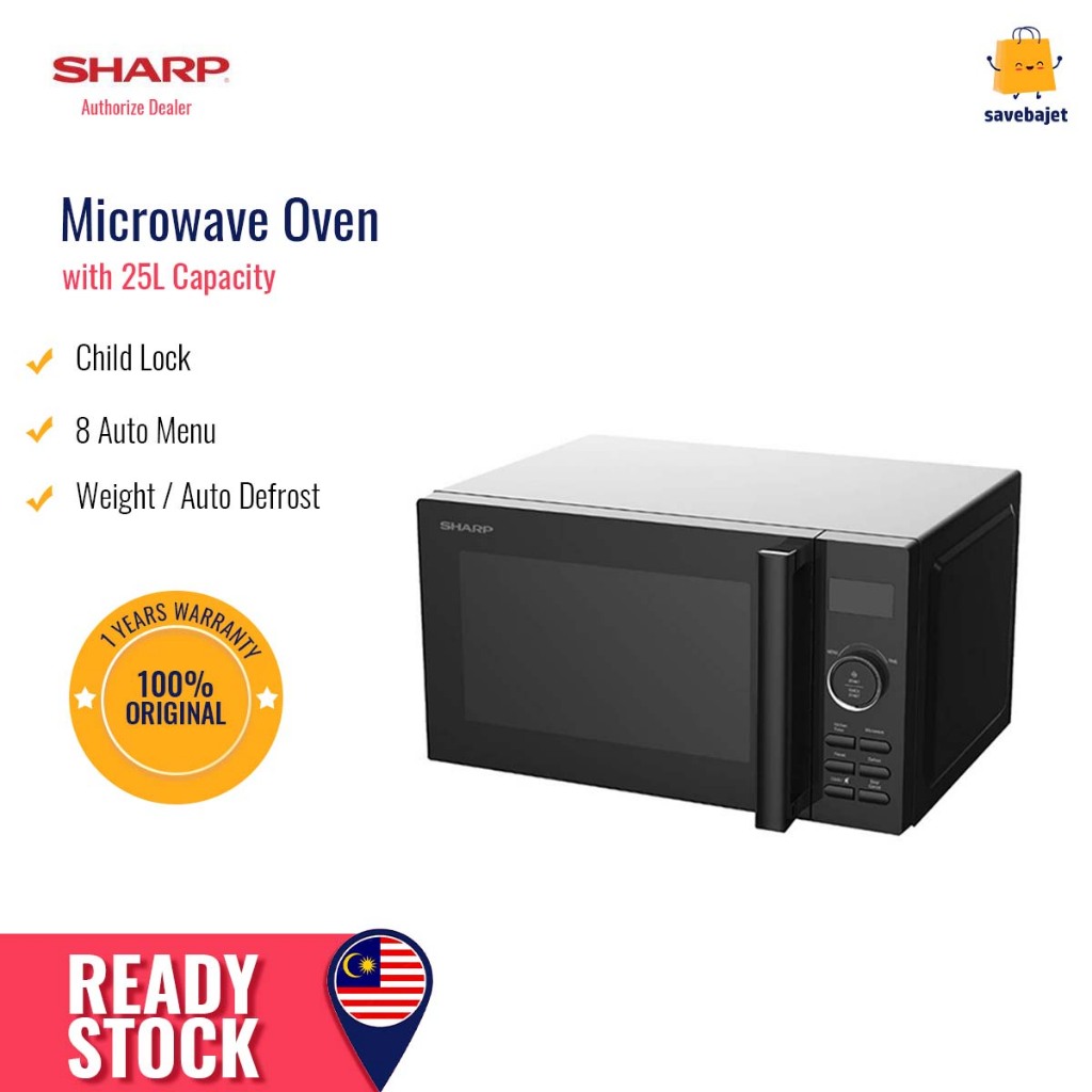 Sharp Pemanas Lauk - 25L Microwave Oven R3521GK | Shopee Malaysia