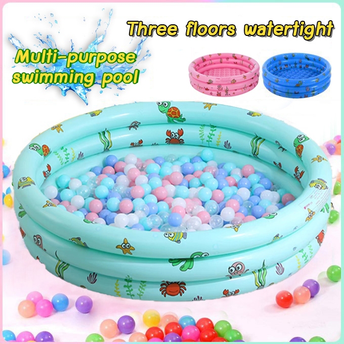 🔥Ready Stock🔥3 Rings Inflatable Round Pool Kids Swimming Pool Multi ...