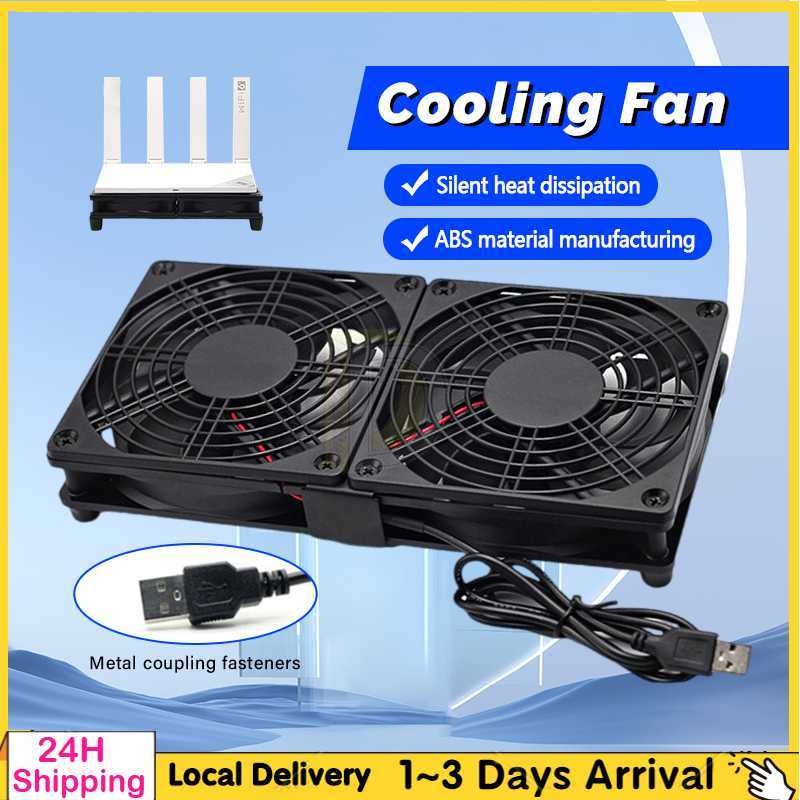 🔥New 1800RPM USB Router Fan WiFi Router Cooling Fan Modem Cooling Set ...