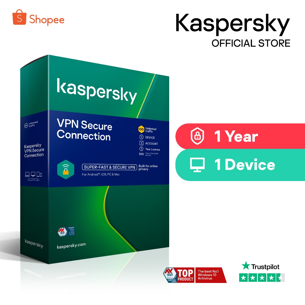 Kaspersky Secure Connection 1 Year (VPN) - 1 Device | Shopee Malaysia