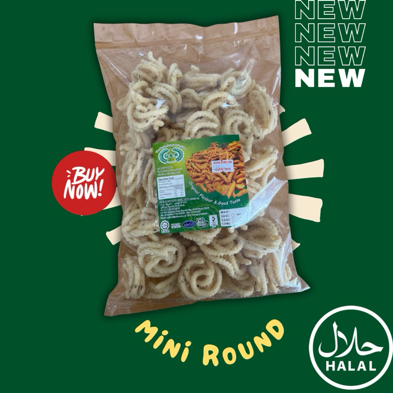 🔥G&R Ipoh Kacang Putih Mini Round Muruku 🔥 500g - 1kg | Shopee Malaysia