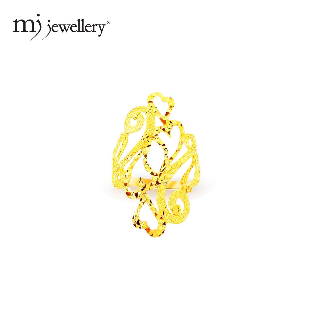 MJ Jewellery 375/9K Gold Ring C3 | Shopee Malaysia