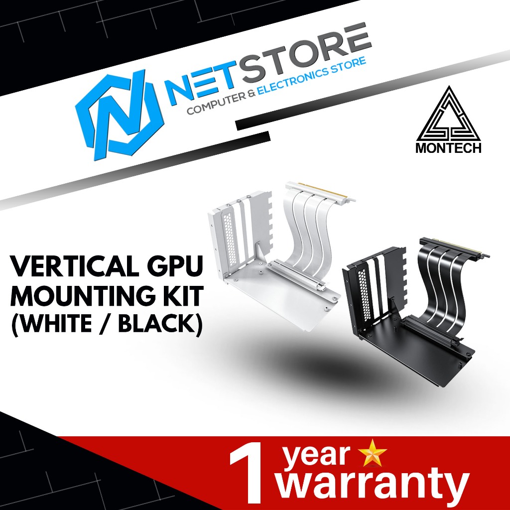 MONTECH VERTICAL GPU MOUNTING KIT (WHITE / BLACK) | Shopee Malaysia