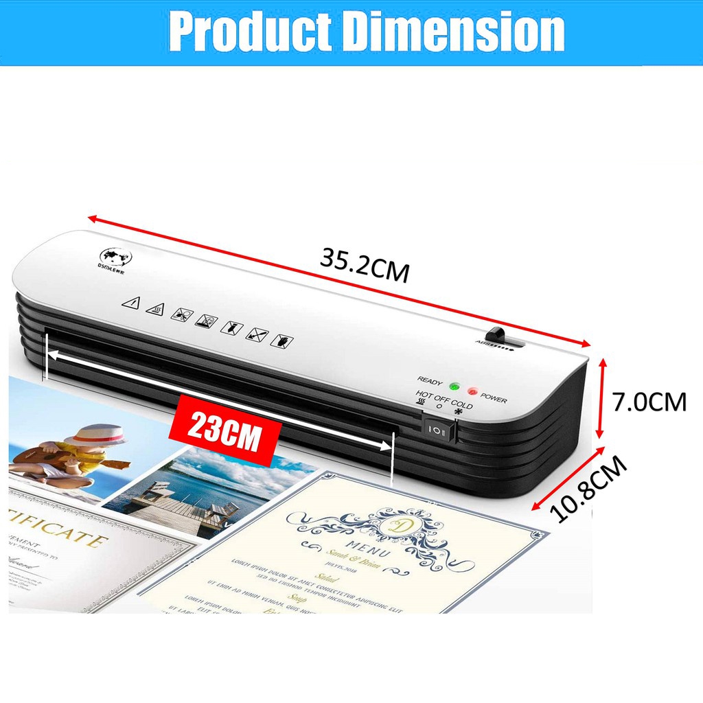A4 Size Laminator Hot and Cold Laminating Machine SL299 A4 with Paper ...