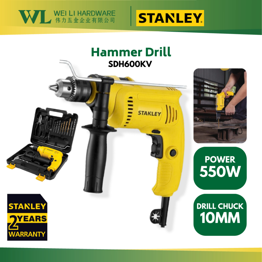 STANLEY SDH600KV 550W Hammer Drill With Accessories/ stanley drill ...