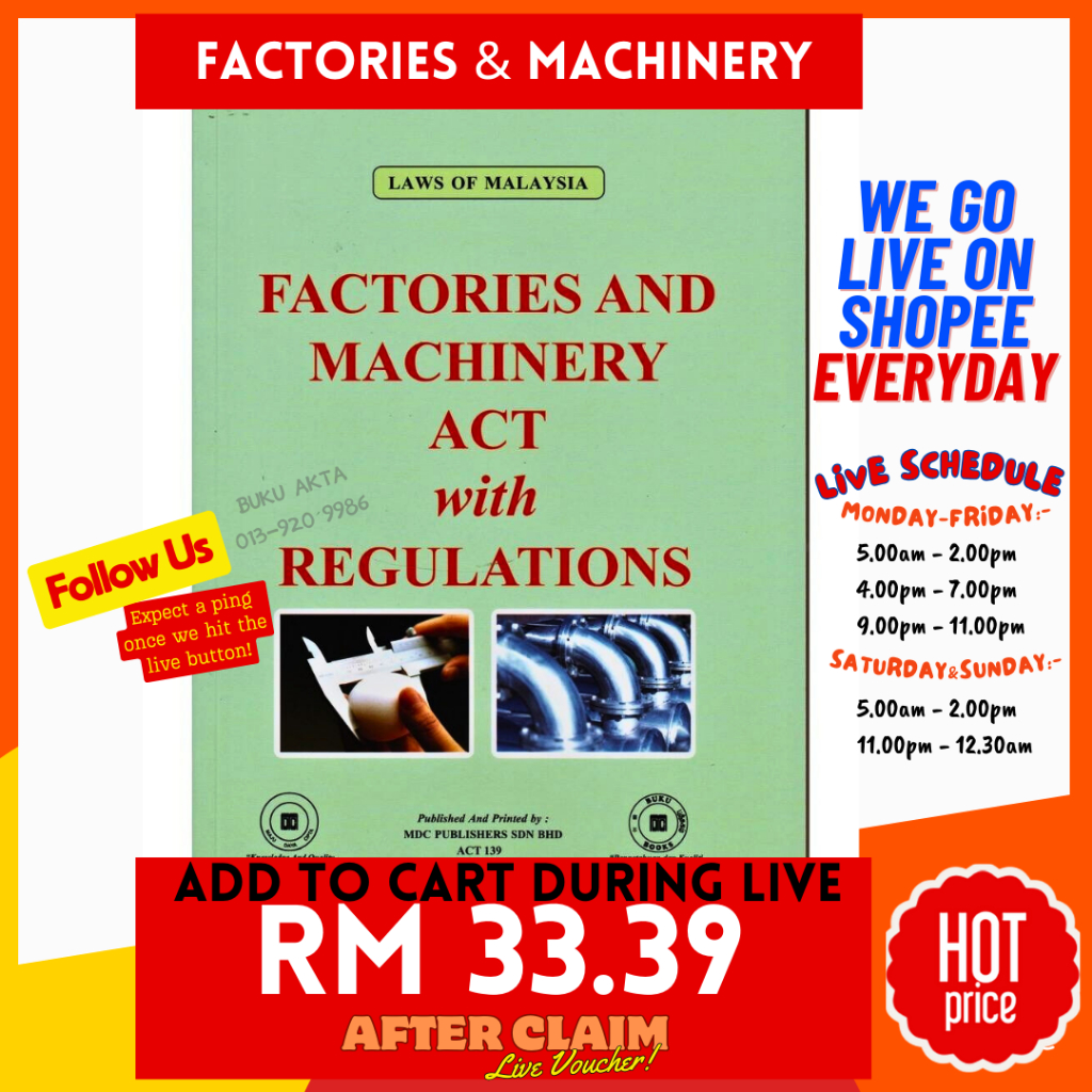 NEW 2024 Factories And Machines Act With Regulations MDC Shopee