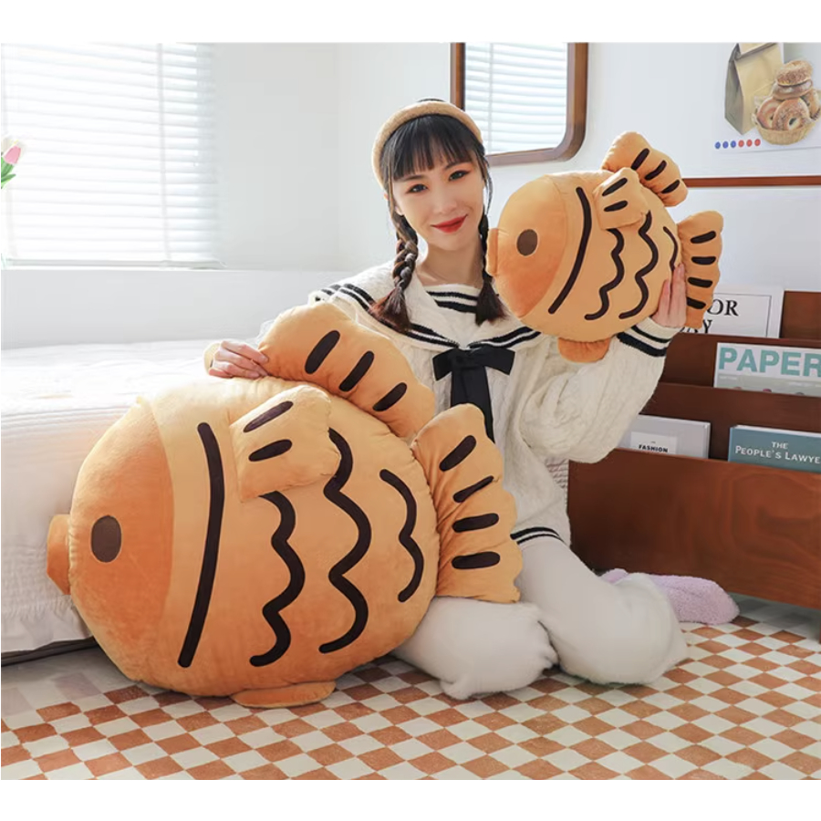Cute cushion taiyaki pillow super soft doll sofa cushion pillow kids plush toy sleeping pillow