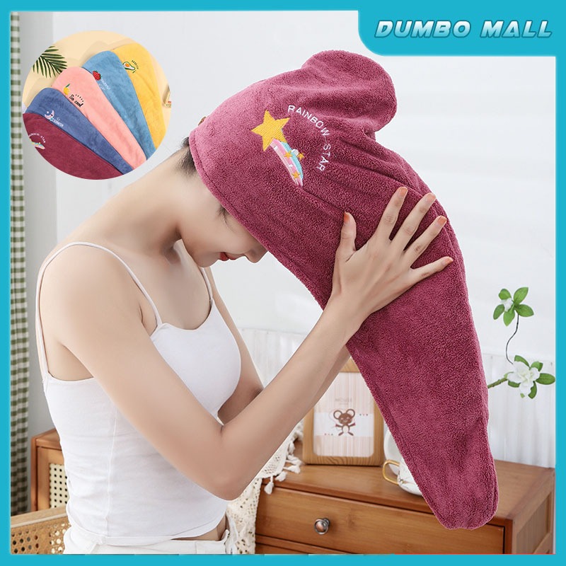 Magic Hair Towel Microfiber Hair Drying Cap Shower Towel Bath Hats Quick Dry Cap Tuala Kepala Rambut Wanita Shopee Malaysia