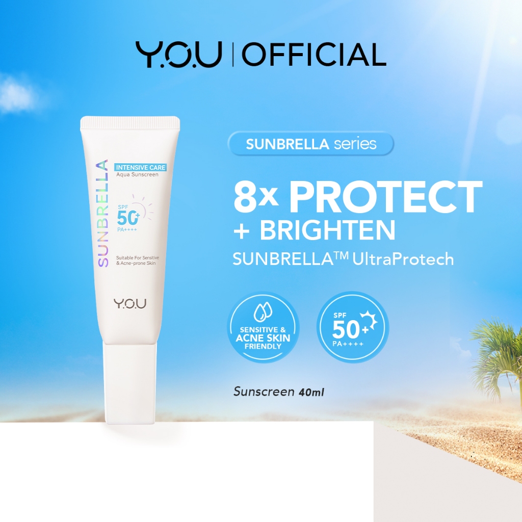 YOU Sunbrella Intensive Care Aqua Sunscreen SPF 50+ PA++++ UVA UVB Blue ...