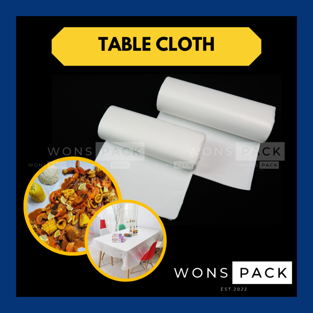 10pcs Table Cloths /Plastik Lapik Meja Shellout / disposable table ...