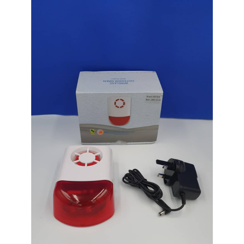 DAYTECH Wireless Siren Alarm 315MHz 120dB UK Plug for Model GSM02 ...
