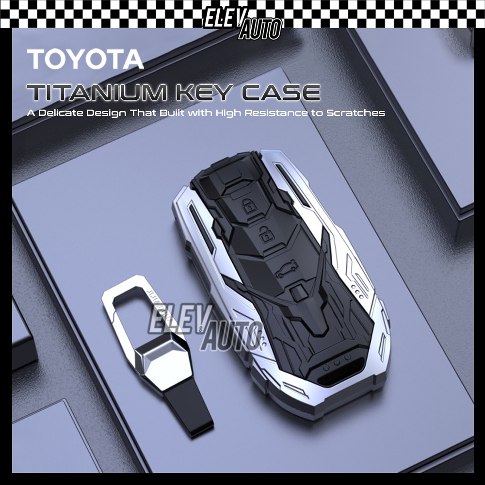 Toyota Series Titanium Car Key Case Remote Cover Holder Keychain Toyota ...