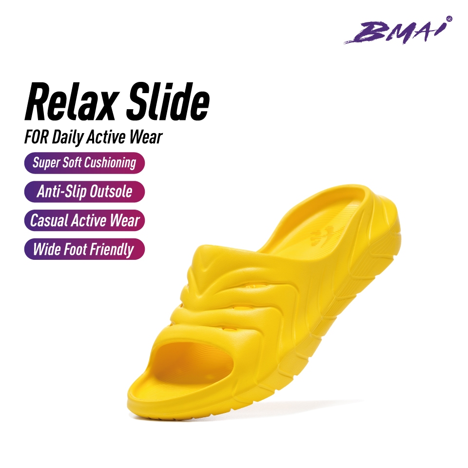 Bmai Men Women Relax Slide - Yellow 