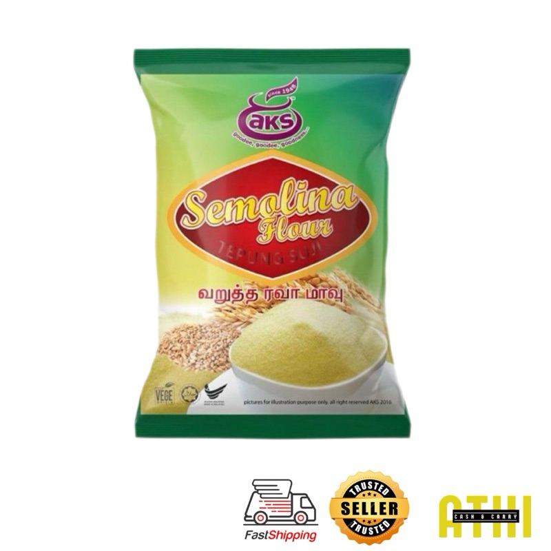 AKS semolina flour / tepung suji 300g | Shopee Malaysia