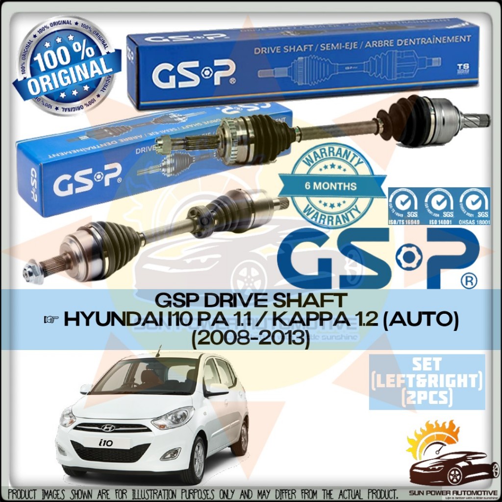 Hyundai I10 i10 PA 1.1 / Kappa 1.2 (2008-2013) AUTO 100% ORIGINAL GSP ...