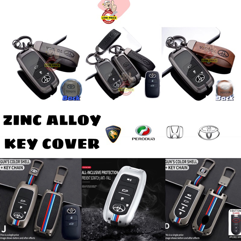 Zinc Alloy+silica Gel Car Key Cover Perodua Bezza/MYVI/Aruz/Alza Vios ...
