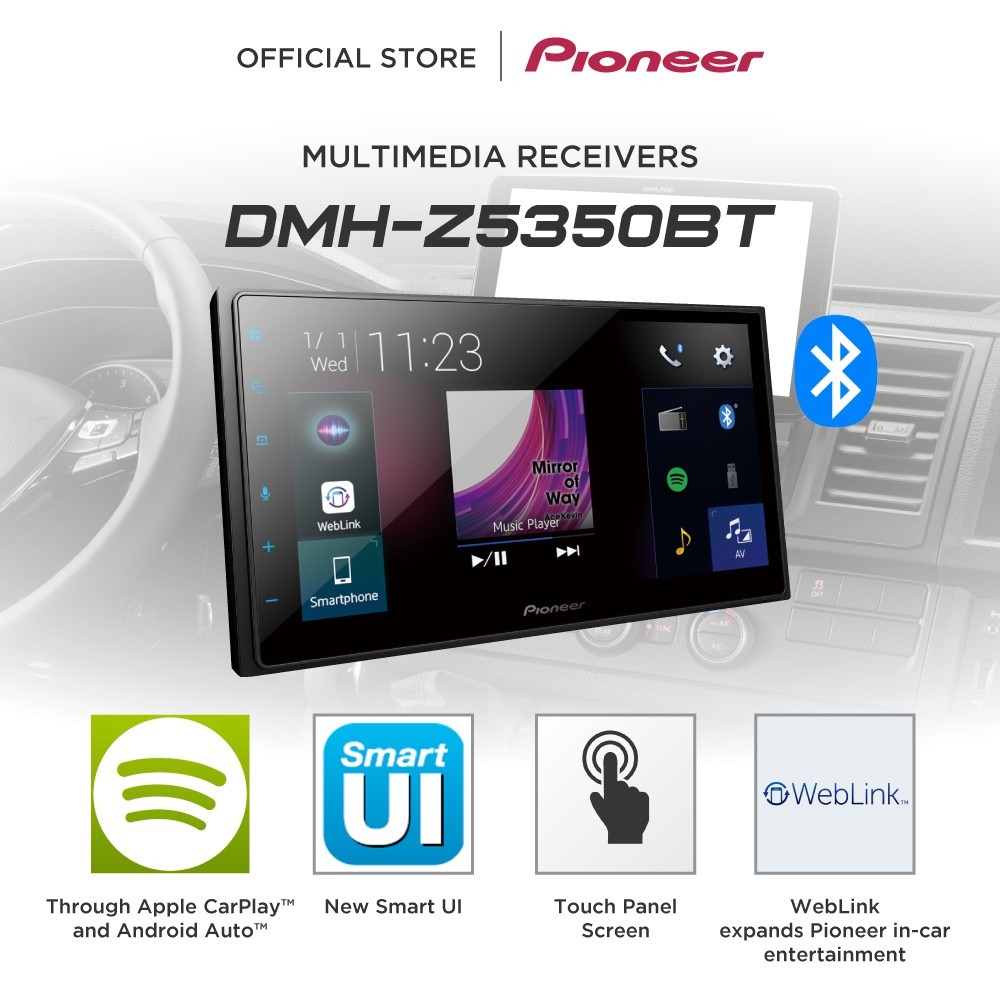Pioneer DMHZ5350BT 6.8″ Apple CarPlay/Android Auto/Bluetooth