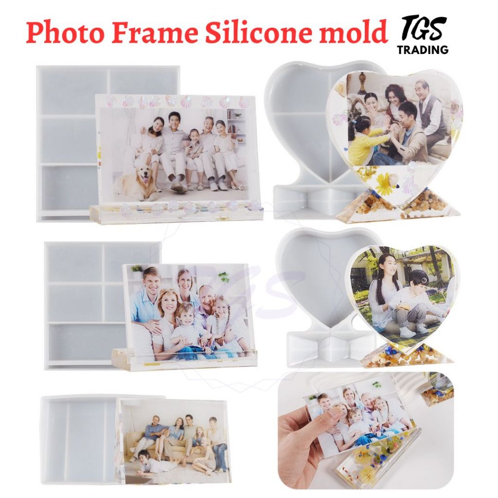 TGS Square Photo Frame Silicone mold DIY Crafts Decorative Crystal ...