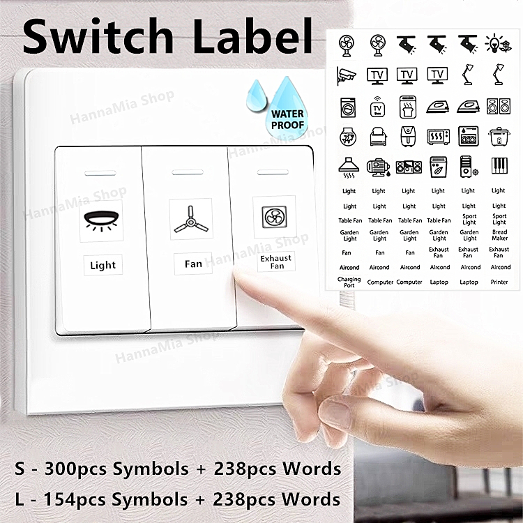 Label Switch Sticker Switch Label Plug Sticker Switch Plug Socket