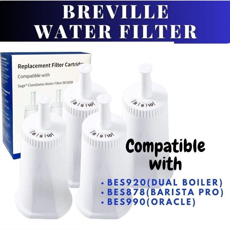 Bes008 Water Filter for Breville BES920 Dual Boiler Claro Swiss, BES878 ...