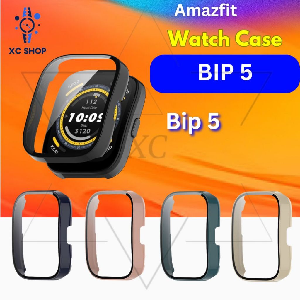 Amazfit Bip 5 pro hard pc case tempered glass amazefit bit screen protector cover casing watch strap tali jam bumper Shopee Malaysia