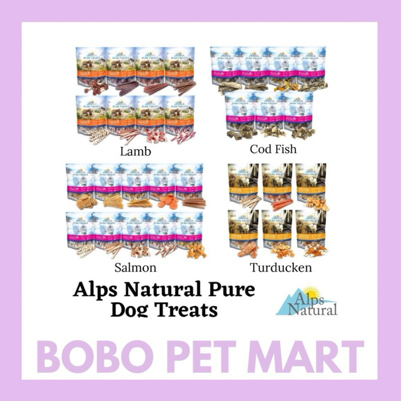 Alps Natural Pure Dog Snacks Dog Treats (Lamb / Salmon / Chicken / Cod ...