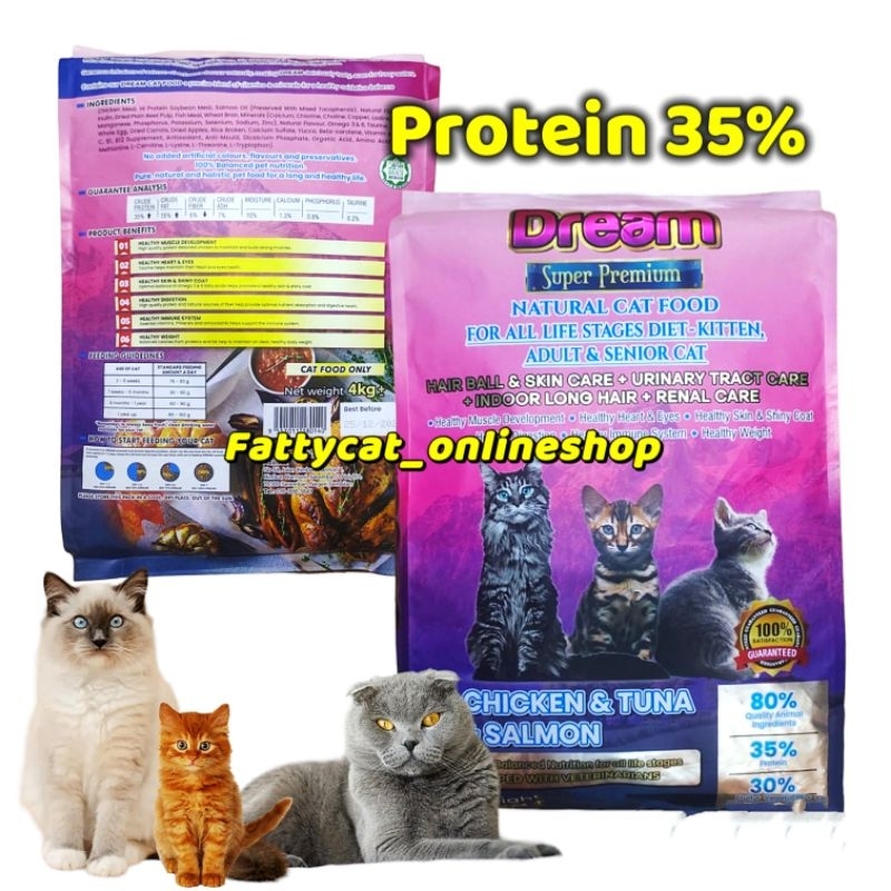 Dream Cat Food 4Kg Super Premium Complete Balance For All Life Stage ...