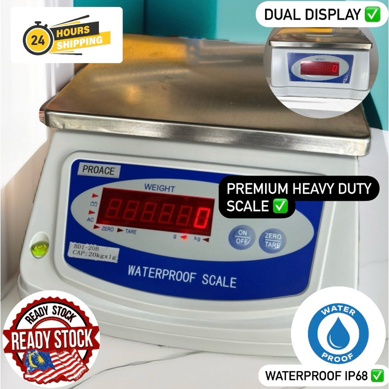 PROACE (DIGITAL WEIGHING SCALE) / WATERPROOF IP67 | Shopee Malaysia