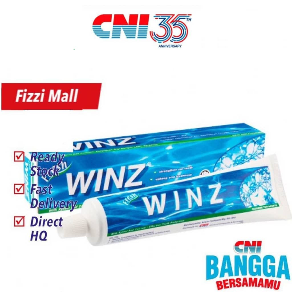 CNI Winz Fluoride Toothpaste 175g - dengan xylitol, kalsium, dan fosfat ...