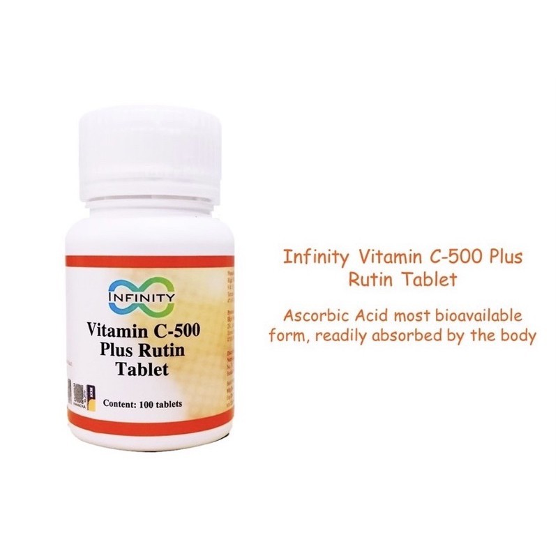 Infinity Vitamin C 500mg + Rutin (100 Tablets) | Shopee Malaysia