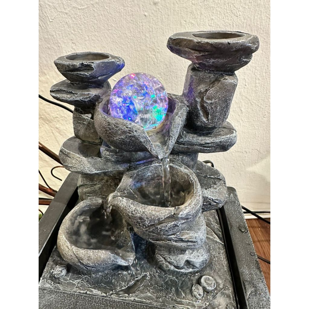 32004-Table Waterfall Fountain Zen Meditation Indoor Waterfall For Home ...