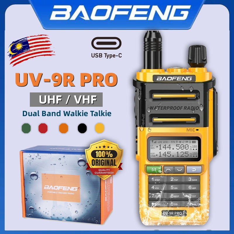 Ready Stock 🇲🇾 ORIGINAL BF-UV9R PRO IP68 Waterproof Walkie-Talkie ...